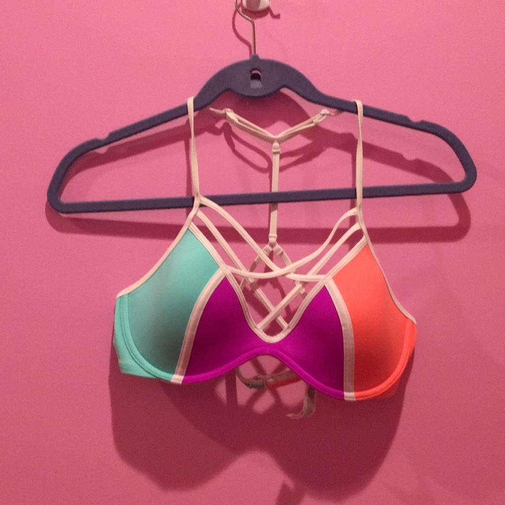 Neon bathing suit top